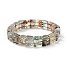 Natural Lodolite Quartz Bead Stretch Bracelets for Women Men BJEW-C097-01-4