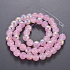 Spray Painted Glass Beads Strands GGLA-S058-001C-01-2