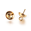 304 Stainless Steel Cup Pearl Peg Bails Pin Pendants STAS-F227-48A-G-3