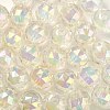 Two Tone UV Plating Rainbow Iridescent Acrylic Beads TACR-D010-06H-1