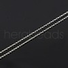 Trendy Unisex Rhodium Plated Sterling Silver Cable Chains Necklaces X-STER-M034-B-07-4