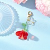Handmade Glass Seed Beaded and Acylic Butterfly Pendant Decorations Sets HJEW-MZ00259-4