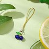Cherry Glass & Acrylic Mobile Straps HJEW-JM02933-4