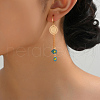 Fashionable Classic Brass Flower Tassel Hoop Earrings TS2520-3