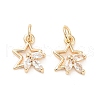Brass Micro Pave Cubic Zirconia Pendants KK-B133-05G-05-1