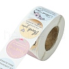 3 Patterns Round Dot Thank You Paper Self-Adhesive Gift Sticker Rolls STIC-YW0001-01-2