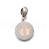 1st Mother's Day Jewelry 304 Stainless Steel European Dangle Charms OPDL-L013-40B-1