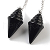 Natural Obsidian Pointed Dowsing Pendulums G-K338-13P-04-2