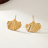 Minimalist Stainless Steel Ginkgo Leaf Earrings for Women JX5864-2