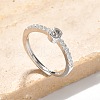 S925 Sterling Silver Adjustable Letter Rings for Women RJEW-M068-01P-S-1