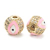 Brass Micro Pave Cubic Zirconia Charms ZIRC-A019-16G-B01-2