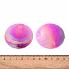 Spray Painted Natural Capiz Shell Pendants SSHEL-T017-15B-3