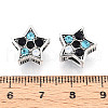 Alloy Rhinestone European Beads FIND-N009-17A-AS-3