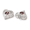 Brass & Glass & Cubic Zirconia Charms KK-G468-54P-02-2