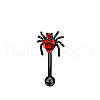 Halloween 304 Stainless Steel Cubic Zirconia Eyebrow Straight Barbell Rings WGE763A-03-1