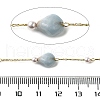 Handmade Natural Morganite Nuggest Beaded Chains CHC-F020-04G-02-2