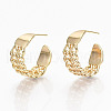 Brass Half Hoop Earrings KK-R117-040-NF-4