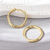 Brass Huggie Hoop Earrings X-KK-D160-55G-2
