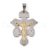 304 Stainless Steel Pendants STAS-C103-02GP-02-1