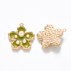 Brass Enamel Pendants KK-T049-052G-04-NF-2