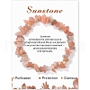 Natural Sunstone Chips Beaded Stretch Bracelets PW-WG309C1-19-1