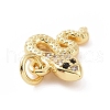 Brass Micro Pave Cubic Zirconia Charms KK-C012-16G-3