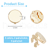 SUPERFINDINGS 6 Pairs 3 Colors Brass Cufflink Settings FIND-FH0010-31-2