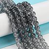 Spray Painted Crackle Glass Beads Strands DGLA-C002-6mm-02-2