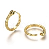 Brass Micro Pave Cubic Zirconia Cuff Rings RJEW-C100-17G-2