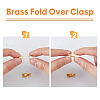 SUPERFINDINGS 12Pcs Eco-Friendly Brass Watch Band Clasps KK-FH0007-18-4