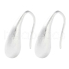 999 Fine Silver Teardeop Dangle Earrings EJEW-P296-29S-1