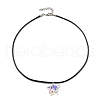 Waxed Cord Necklaces NJEW-P310-08P-3