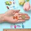 16Pcs 16 Styles Resin Pendants CRES-YW0001-33-4
