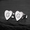 Heart 201 Stainless Steel Stud Earrings WGB8201-02-1
