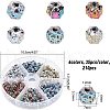 Olycraft 210Pcs 6 Colors Electroplated Natural Lava Rock Beads G-OC0001-97-2