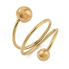 Ion Plating(IP) 304 Stainless Steel Wire Wrap Spiral Cuff Rings for Women RJEW-G315-08A-G-1