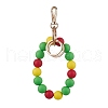 Silicone Beaded Bracelet Keychain Handmade DIY Pendant KEYC-JKC00853-1