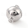 Anti-Tarnish Rhodium Plated 925 Sterling Silver Magnetic Clasps STER-A001-02A-P-2