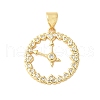 Brass Micro Pave Cubic Zirconia Pendants KK-D357-10A-G-1