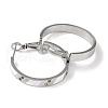 304 Stainless Steel Rhinestone Hoop Earrings for Women EJEW-L283-051P-02-2
