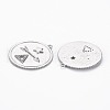 Brass Micro Pave Clear Cubic Zirconia Pendants KK-S356-693-2