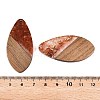 Transparent Resin and Walnut Wood Pendants RESI-T057-05C-4