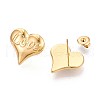 304 Stainless Steel Stud Earrings EJEW-T047-07G-2