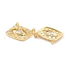 Rack Plating Brass Cubic Zirconia Pendants KK-D073-25G-07-2