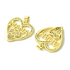 Mother's Day Brass Micro Pave Cubic Zirconia Pendants KK-H472-10G-06-2