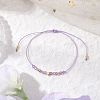 Natural Round Amethyst Beads Braided Bead Bracelets for Women BJEW-JB11655-04-1