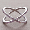 Simple Style Brass Cubic Zirconia Finger Rings FS-WG32029-12-1