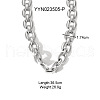 Stainless Steel Oval Link Chain Bracelets & Necklaces Sets for Unisex XX1878-1-2