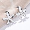 304 Stainless Steel Stud Earrings for Women EJEW-K306-16P-1