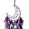 Iron Woven Web/Net with Feather Pendant Decorations AJEW-B017-22-3